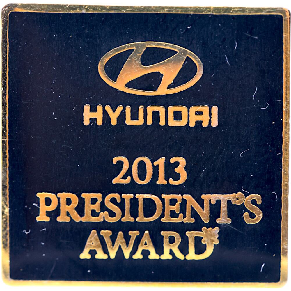 Hyundai 2013 President's Award Pin